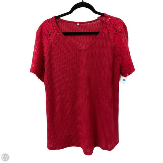 Top Short Sleeve By Clothes Mentor In Red, Size: Xl