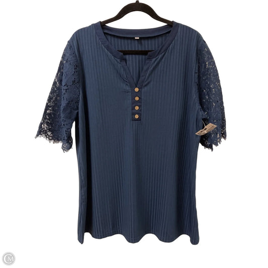 Top Short Sleeve By Clothes Mentor In Navy, Size: 1x