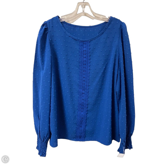 Top Long Sleeve By Shein In Blue, Size: Xl