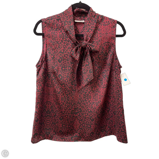 Top Sleeveless By Halogen In Red, Size: Lp