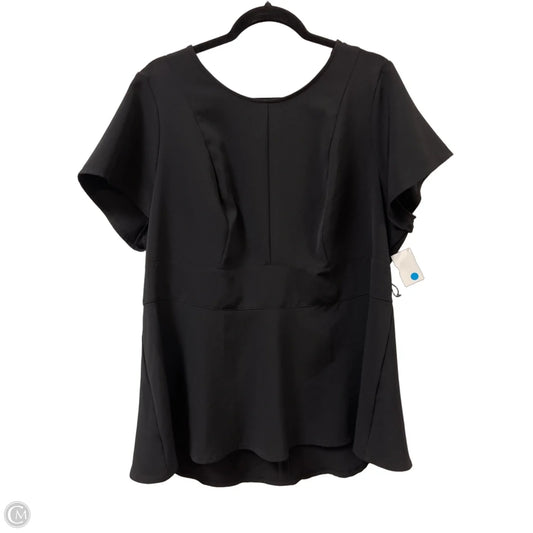 Top Short Sleeve By Lane Bryant In Black, Size: 2x
