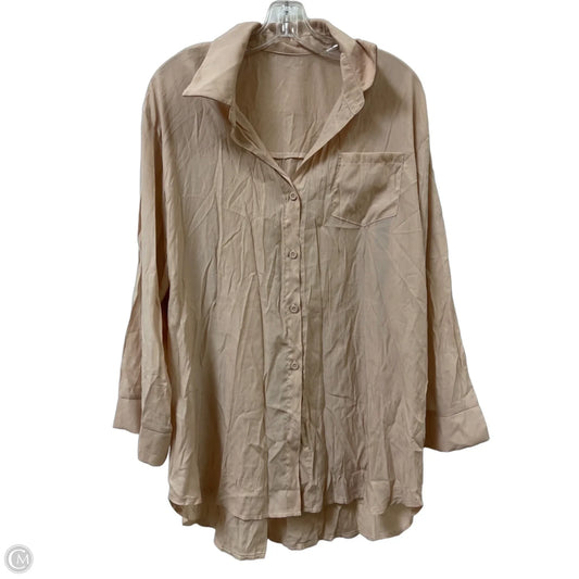 Top Long Sleeve By Clothes Mentor In Tan, Size: M