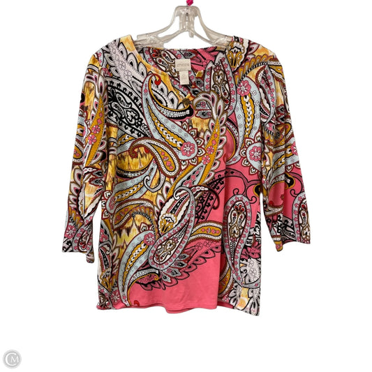 Top Long Sleeve By Chicos In Pink, Size: S