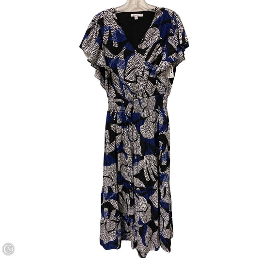 Dress Party Long By Chicos In Black & Blue, Size: Xs