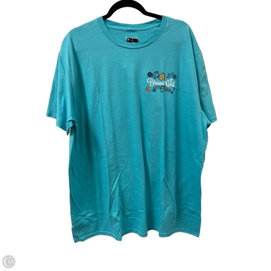 Top Short Sleeve By Clothes Mentor In Aqua, Size: 2x