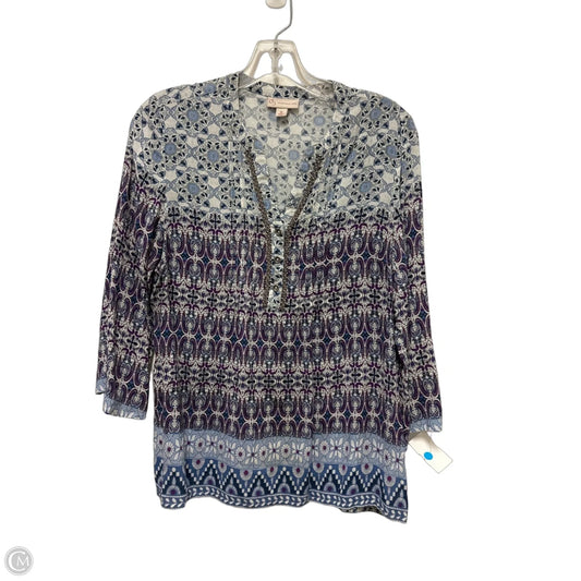 Top Long Sleeve By Dressbarn In Blue, Size: M