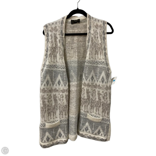 Vest Sweater By Clothes Mentor In Cream, Size: Osfm