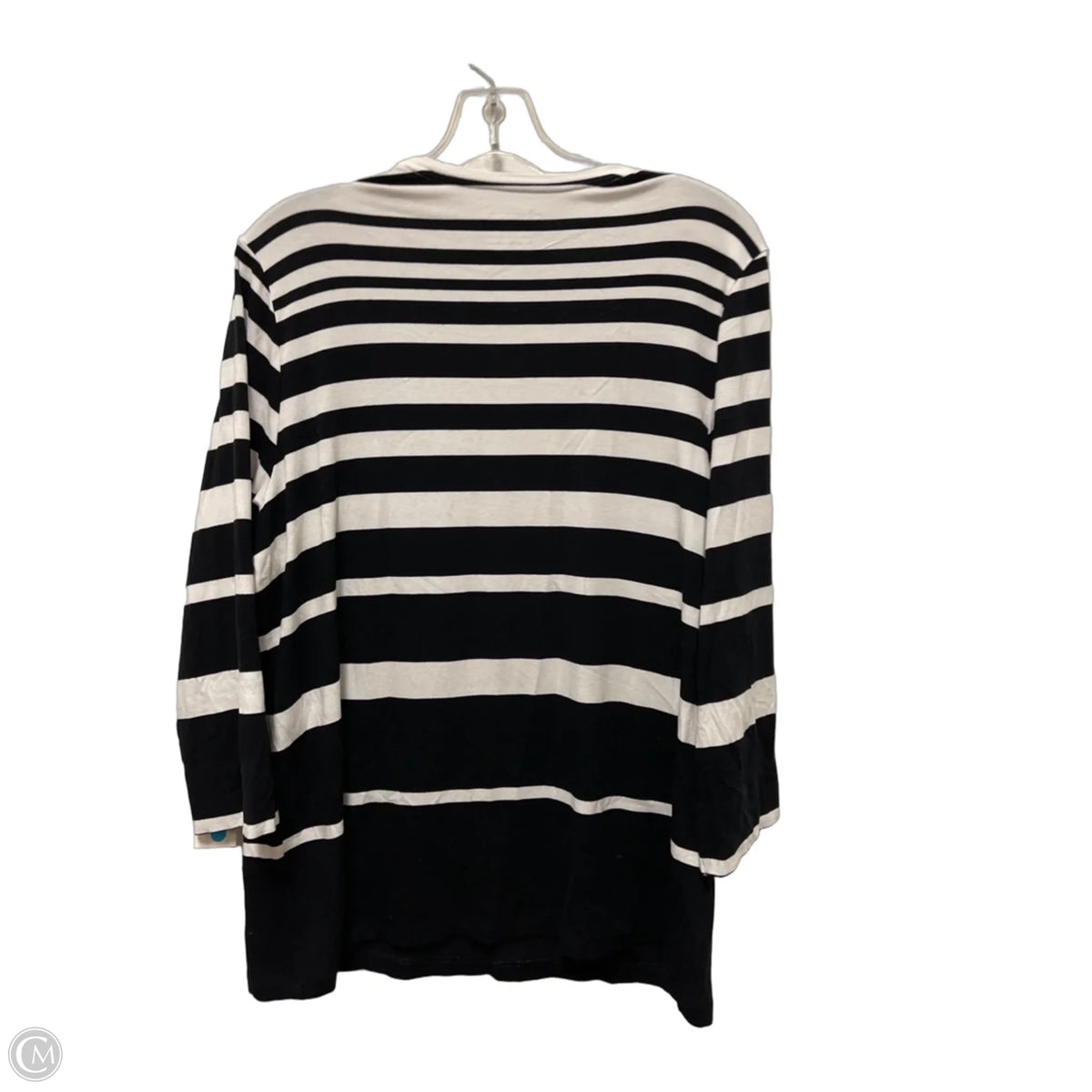 Top Long Sleeve Basic By Chicos In Striped Pattern, Size: Xl