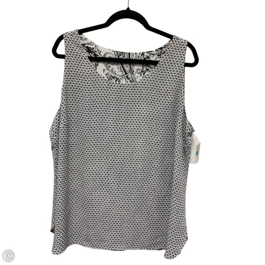 Top Sleeveless By Clothes Mentor In Black & White, Size: M