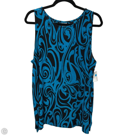 Top Sleeveless By Chicos In Blue, Size: Xl