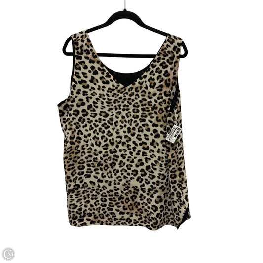 Top Sleeveless By Clothes Mentor In Animal Print, Size: Xl