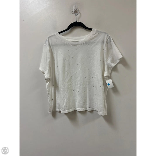 Top Short Sleeve By Ana In White, Size: Xl