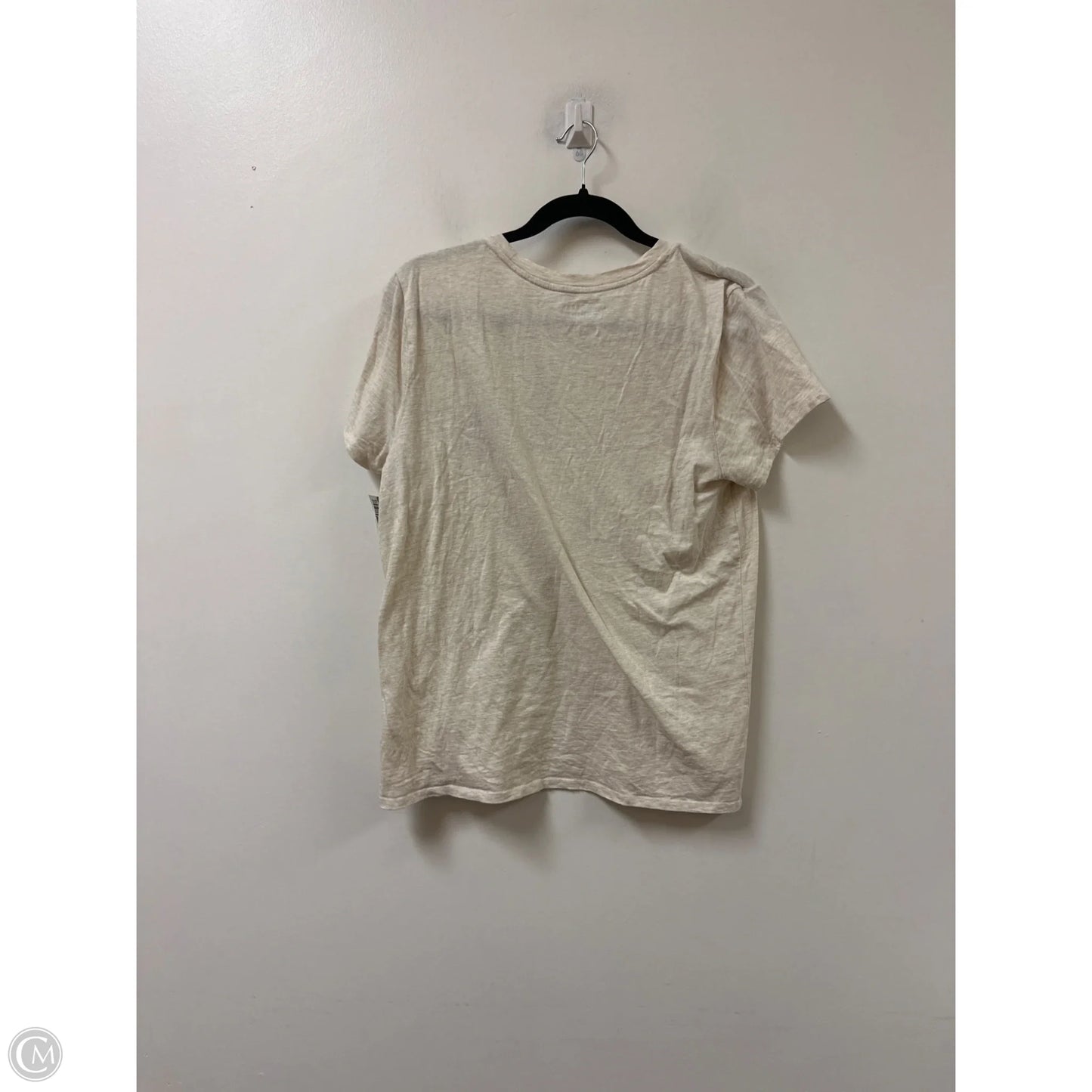 Top Short Sleeve By Lucky Brand In Cream, Size: L