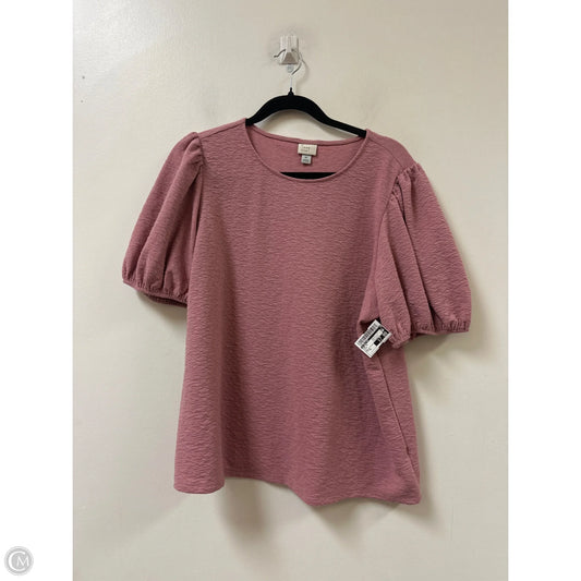 Top Short Sleeve By A New Day In Pink, Size: Xl