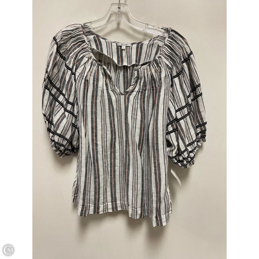 Top Long Sleeve By Tyler Boe In Striped Pattern, Size: L