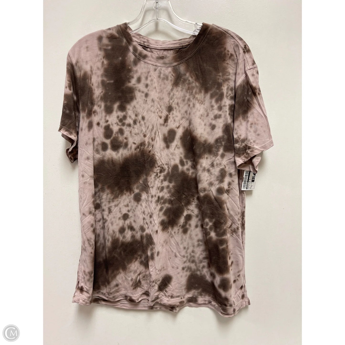 Athletic Top Short Sleeve By Lululemon In Tie Dye Print, Size: Xl