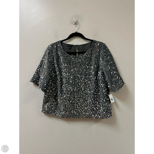 Top Short Sleeve By Talbots In Silver, Size: M