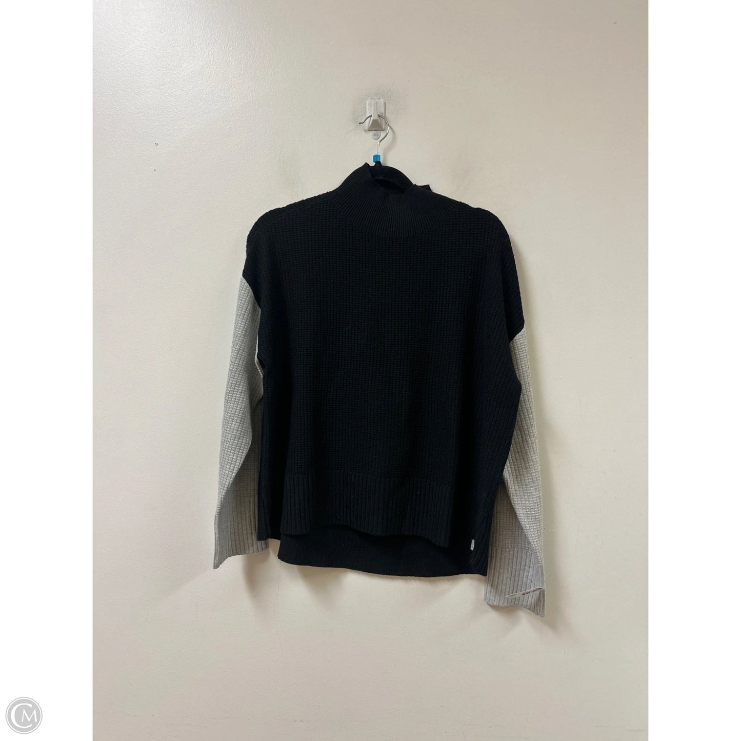 Sweater By Talbots In Black & Grey, Size: M