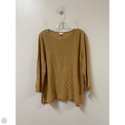 Top Long Sleeve By J. Jill In Yellow, Size: M