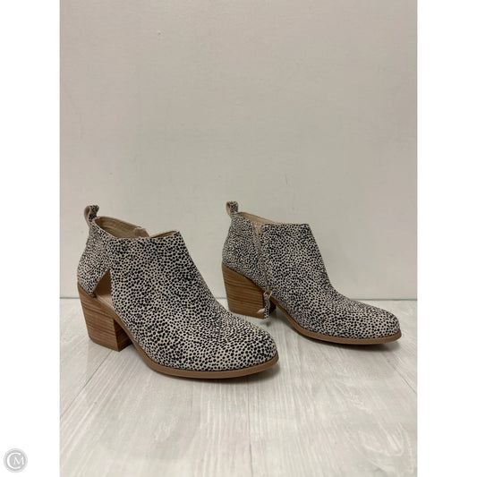 Boots Ankle Heels By Toms In Black & Cream, Size: 12