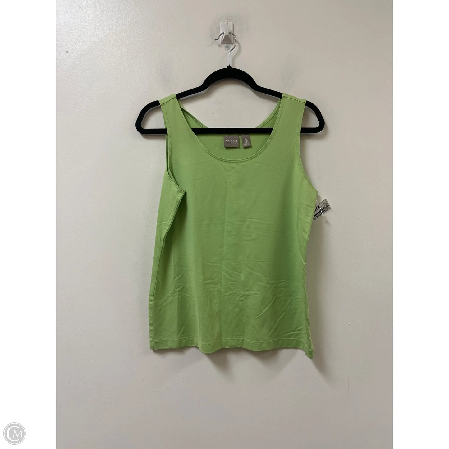 Top Sleeveless By Chicos In Green, Size: L