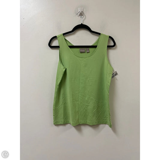 Top Sleeveless By Chicos In Green, Size: L