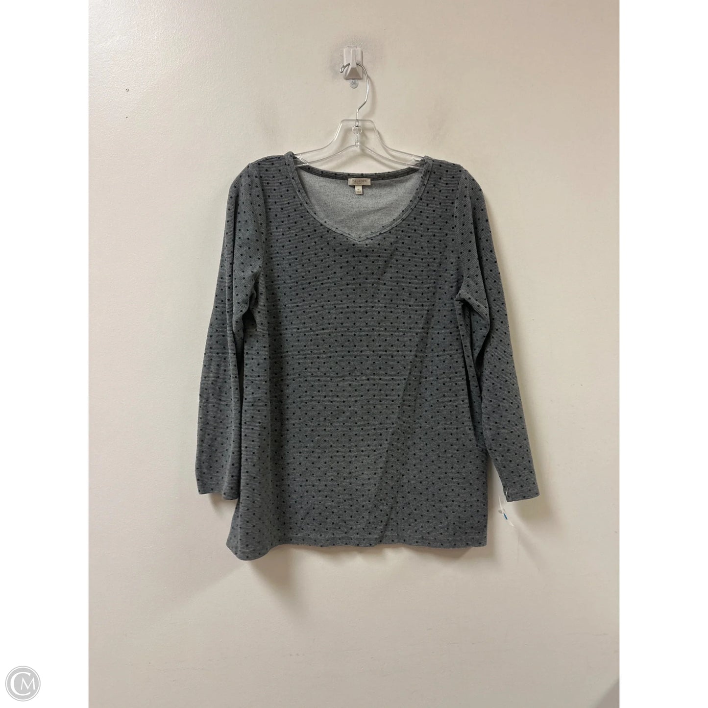 Top Long Sleeve By Talbots In Grey, Size: M
