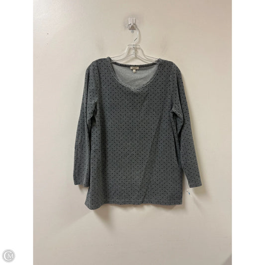 Top Long Sleeve By Talbots In Grey, Size: M