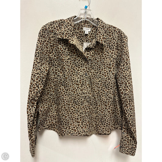Blouse Long Sleeve By J. Crew In Leopard Print, Size: M
