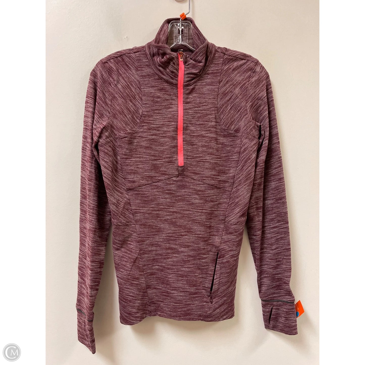 Athletic Top Long Sleeve Collar By Lululemon In Red, Size: M