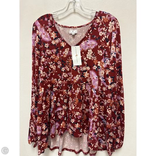 Top Long Sleeve By True Craft In Red, Size: Xl