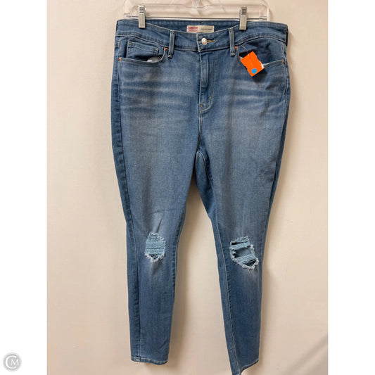 Jeans Skinny By Levis Signature In Blue, Size: 14
