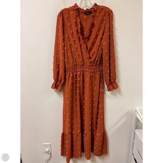 Dress Casual Maxi By Clothes Mentor In Orange, Size: L