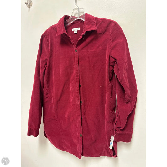 Blouse Long Sleeve By J. Jill In Red, Size: Xs