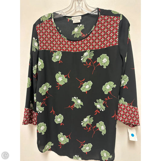 Top Long Sleeve By Van Heusen In Black, Size: S