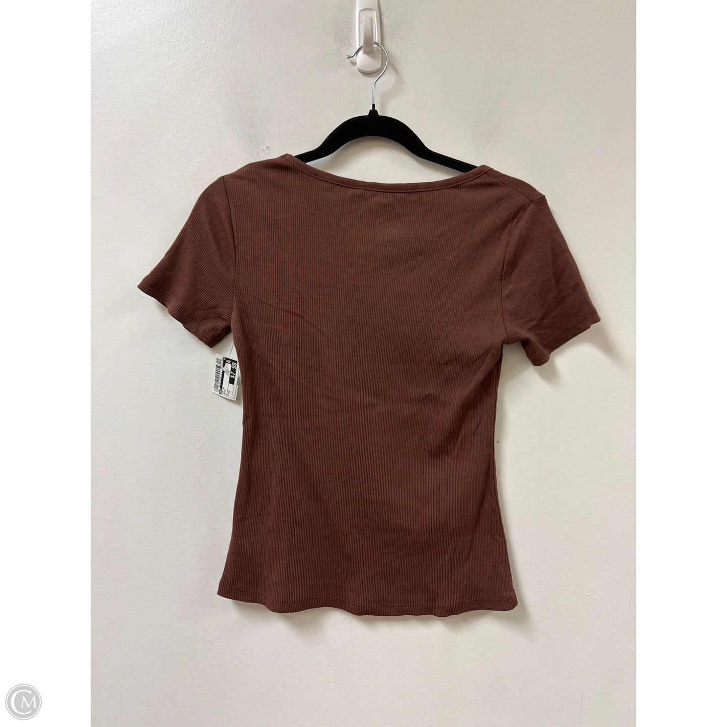 Top Short Sleeve By Dip In Brown, Size: S