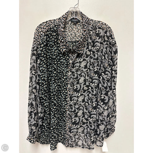 Blouse Long Sleeve By Gigio In Floral Print, Size: L