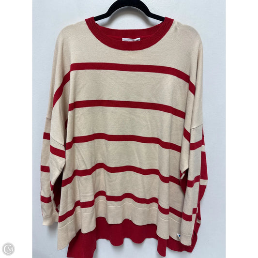Sweater By First Love In Cream & Red, Size: L