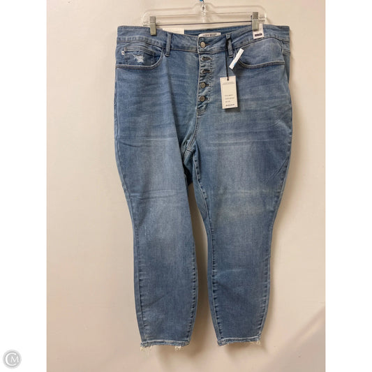 Jeans Skinny By Judy Blue In Blue, Size: 22