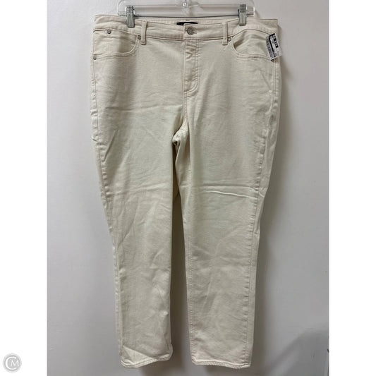 Jeans Skinny By Talbots In Cream, Size: 16
