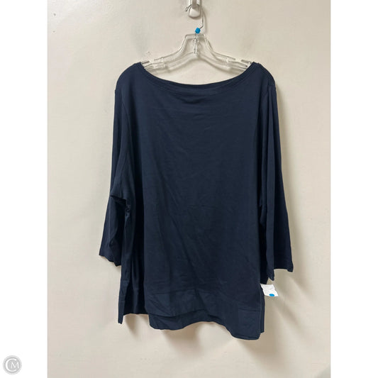 Top Long Sleeve By J. Jill In Blue, Size: 3x