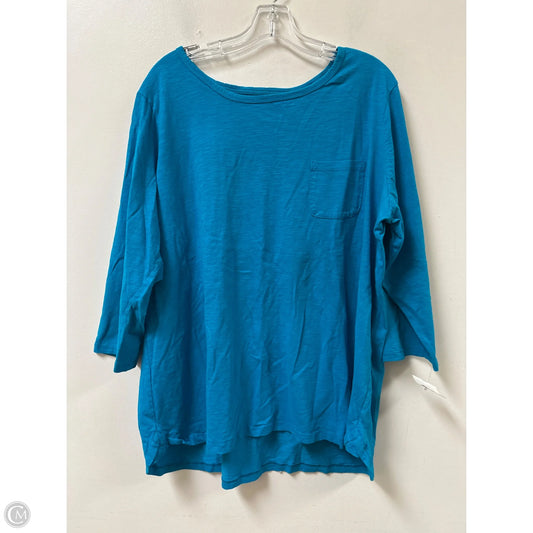 Top Long Sleeve By West Bound In Blue, Size: 3x