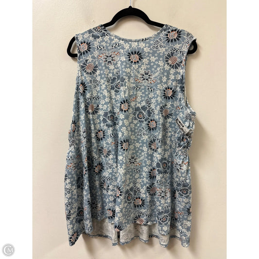 Top Sleeveless By J. Jill In Blue, Size: 2x
