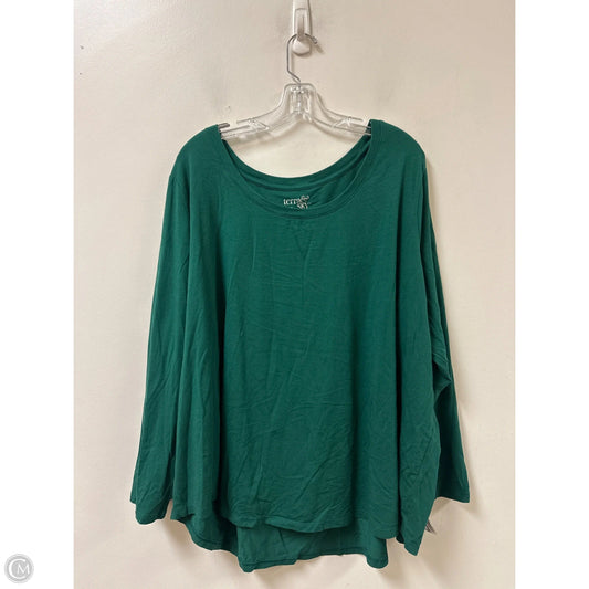 Top Long Sleeve By Terra & Sky In Green, Size: 4x