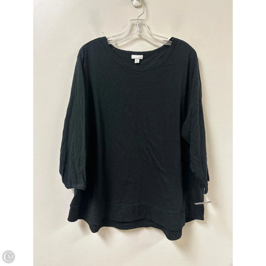 Top Long Sleeve By J. Jill In Black, Size: 3x