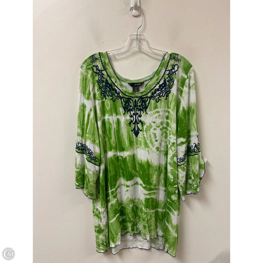 Top Long Sleeve By Ali Miles In Green, Size: 2x
