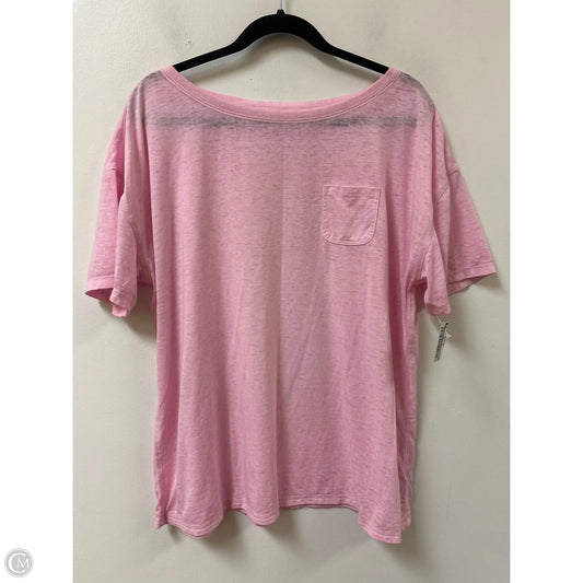 Top Short Sleeve By Talbots In Pink, Size: 2x