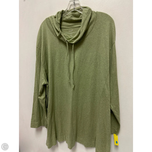 Top Long Sleeve By Pure Jill In Green, Size: 3x