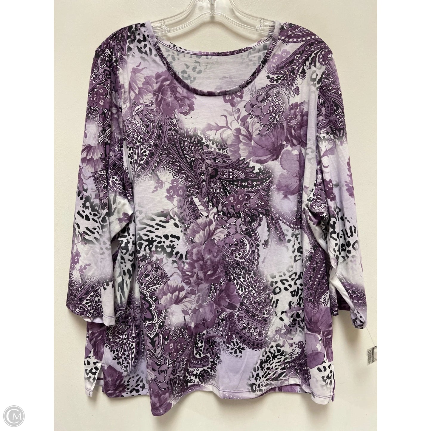 Top Long Sleeve By Allison Daley In Purple, Size: 3x