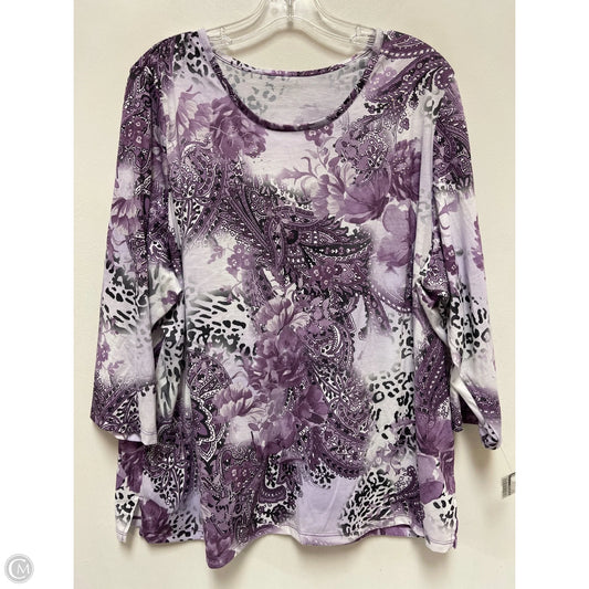 Top Long Sleeve By Allison Daley In Purple, Size: 3x